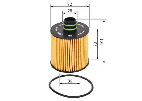 Filtro olio bosch f026407108 - olio,