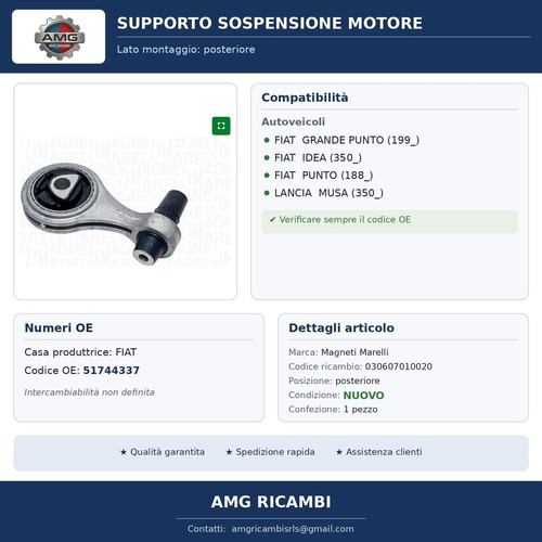 Supporto motore marelli - supporto,